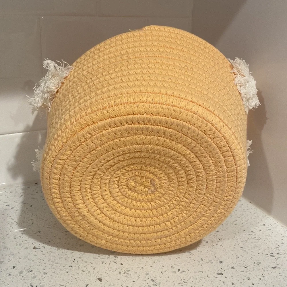 NWT Orange Rainbow Easter/Storage Rope Basket